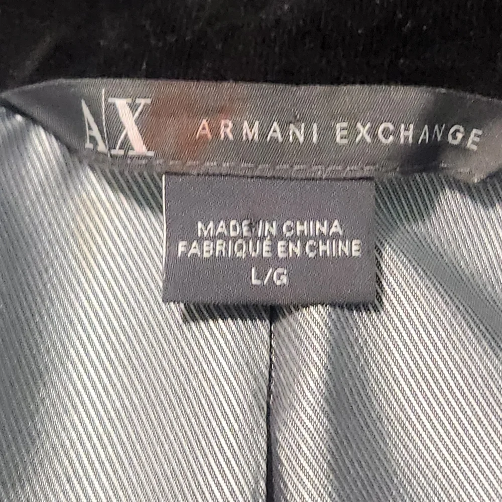 Armani Exchange Black Velvet Formal Blazer Jacket Men's L Party Evening Wear